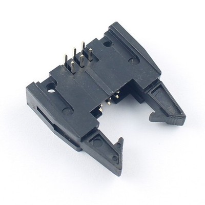 5Pcs Black 2.54mm 6 Pin 2x3 Pin Male Right Angle Ejector Header Connector Latch