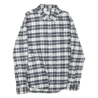ORIGINAL PENGUIN Hommes Bleu & Blanc Plaid Chemise XL Coton Mélange Décontracté - Photo 1/4