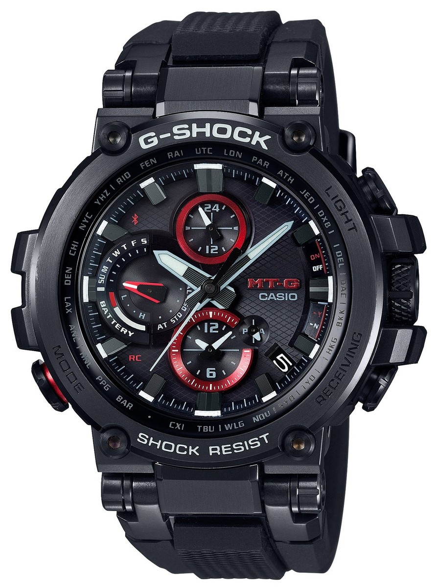 Unused CASIO G-SHOCK MTG-B1000B-1AJF Red Black MT-G Radio Solar