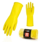 Vgo 1/3/5/10 Pairs Reusable Household Gloves Extra Thickness (HH4601-Y)