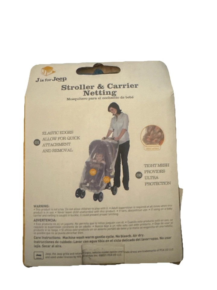 Jeep Stroller Carrier Netting car seat bassinets Mosquito Bite Repellent Sealed - Image 2 of 2