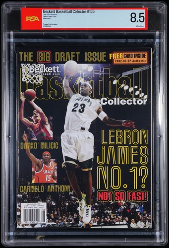 LeBron James June 2003 Beckett Basketball Magazine #155 PSA 8.5