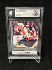 2017-18 UD Hockey Series 1 Young Guns #226 Samuel Morin Signed Beckett RC Flyers