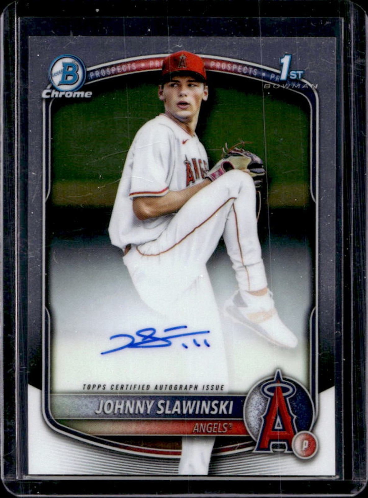 2025 Bowman Draft Johnny Slawinski Chrome Auto 1st Prospect #CPA-JS Angels