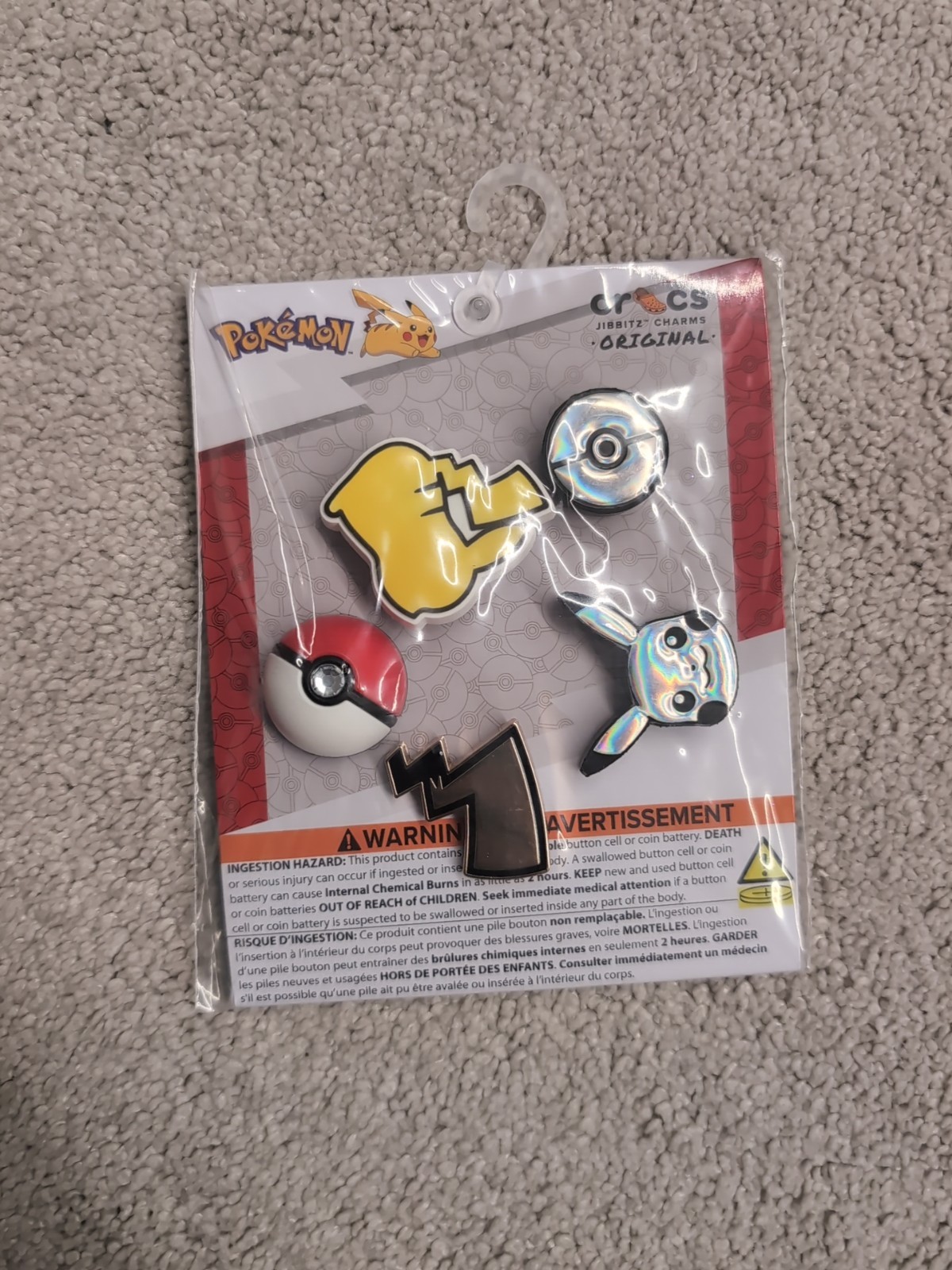 Genuine Official Pokémon Crocs Jibbitz Charms Elevated Croc Light Up 5 Pack RARE