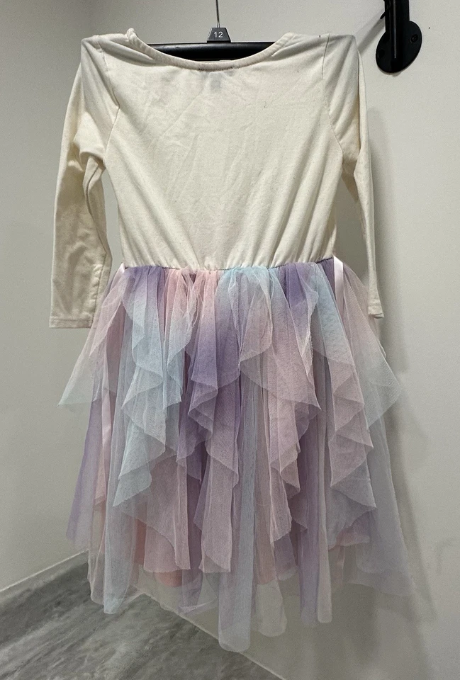 Zunie Unicorn Dress Girls Size 6 Sequins Tulle Party Dress Up Glitter - Image 2 of 4