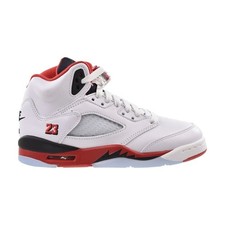 Jordan 5 Retro OG GS Big Kids' Shoes White/Fire Red-Black HQ7980-101