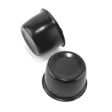 2Pcs 3.31" Push Through Wheel Center Caps 3.31" Hub 2.34" H Matte Black