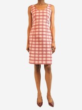 Prada Pink and red plaid dress - size UK 8