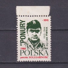 POLAND 1988, Solidarity (Solidarnosc) label, Jan Piwnik, Propaganda