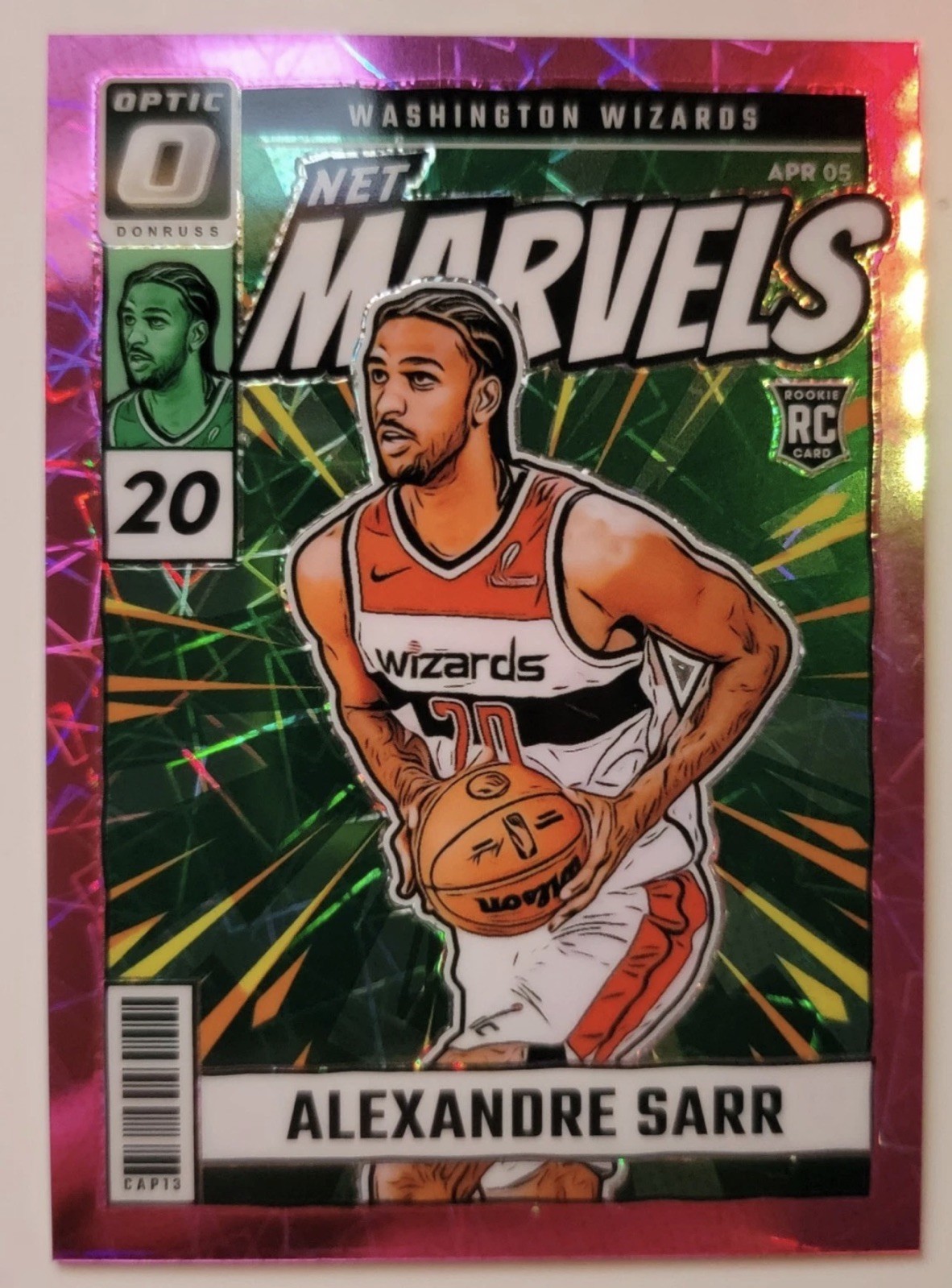 2024-25 Nba Optic Alexandre Sarr RC Net Marvels Pink Velocity /79