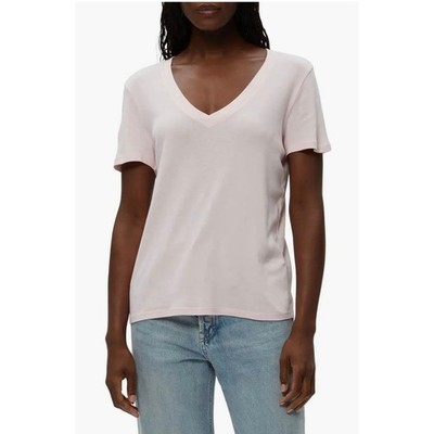 Michael Stars Daria Classic V Neck Tee XS Bliss Pink Cotton NWT