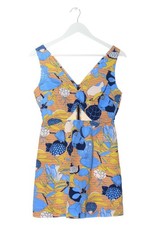 ZARA Abito cut out Donna Abito Taglia IT 42 blu-arancione chiaro-giallo pallido