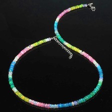 Multi Natural Ethiopian Opal Beads 3-5MM 16inch Top Quality Necklace Gemstone