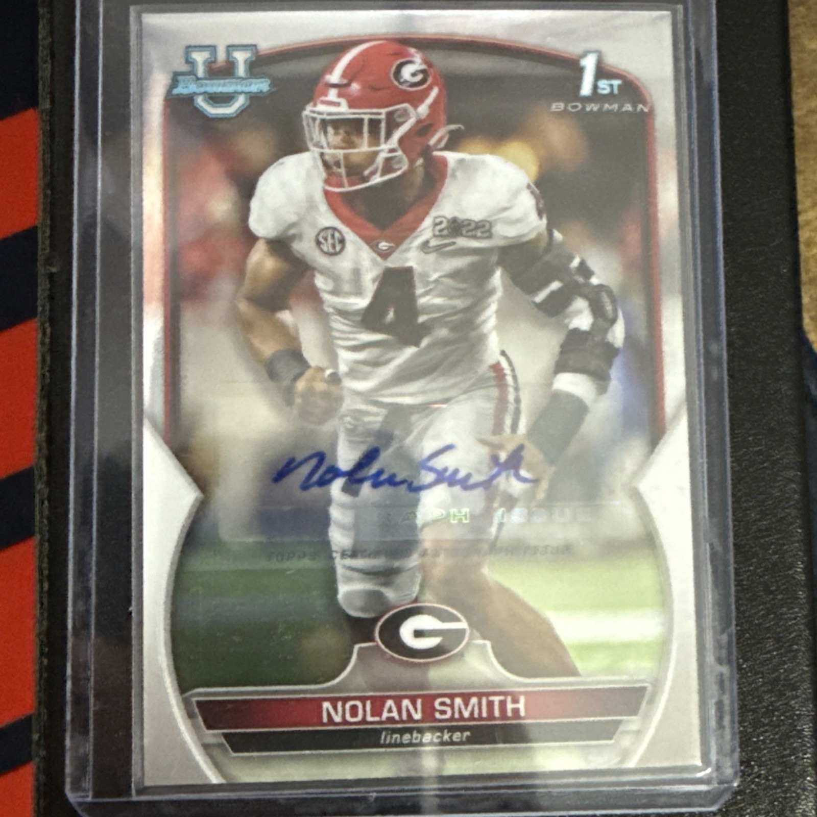 2022 Bowman University Chrome - Chrome Prospect Autographs Nolan Smith #33 (RC)
