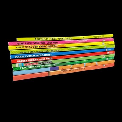 Lot of 10 Word Search Puzzle Books Kappa PennyPress Large Print Pocket Puzzles