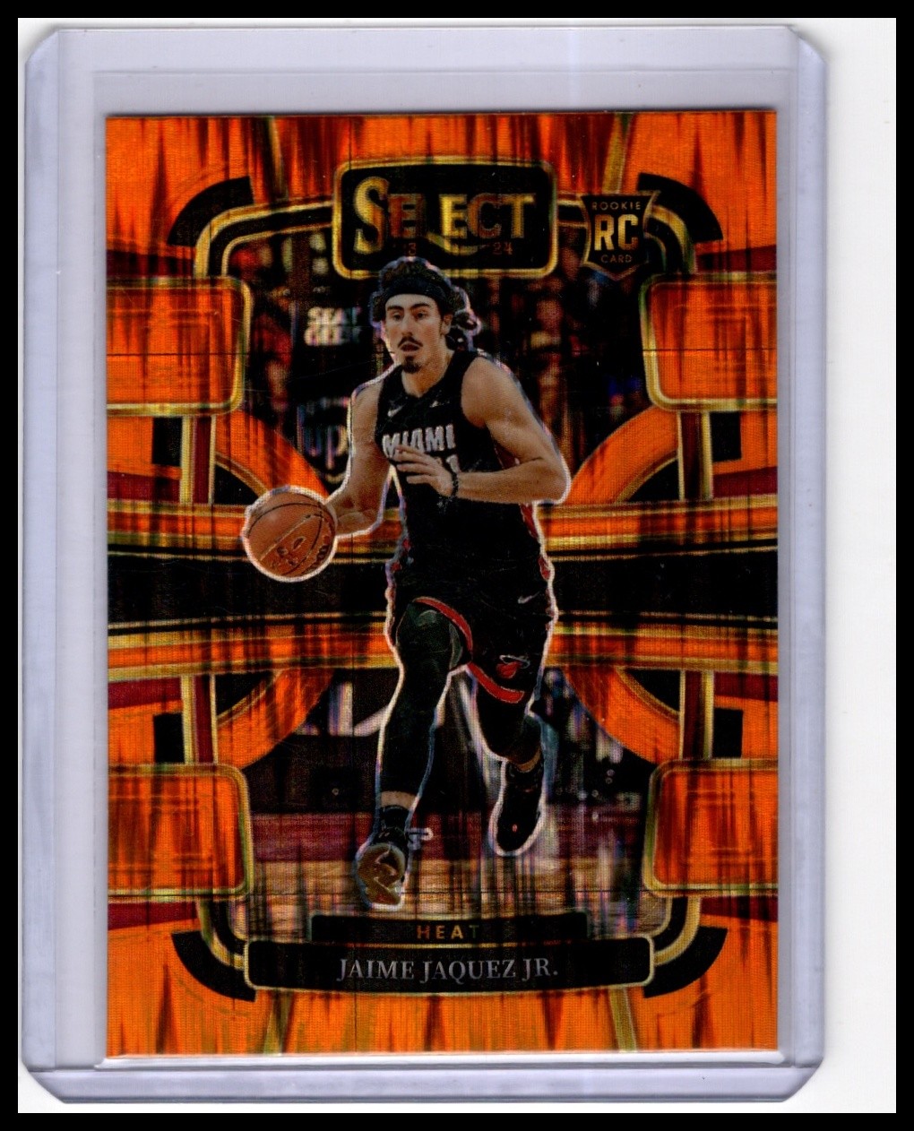 2023-24 Panini Select #100 Jaime Jaquez Jr. Orange Flash Prizms