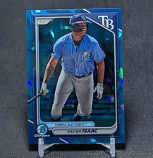 Xavier Isaac Chrome Prospect Rookie 2024 Bowman Sapphire Card #BCP-133 Rays