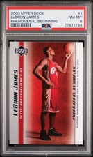 2003 Upper Deck Lebron James Phenomenal Beginning #1 RC PSA 8 NM-MT HoF Mint New