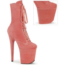 Botines Pleaser Terciopelo Plataforma con Cordones Flamingo 1045Vel