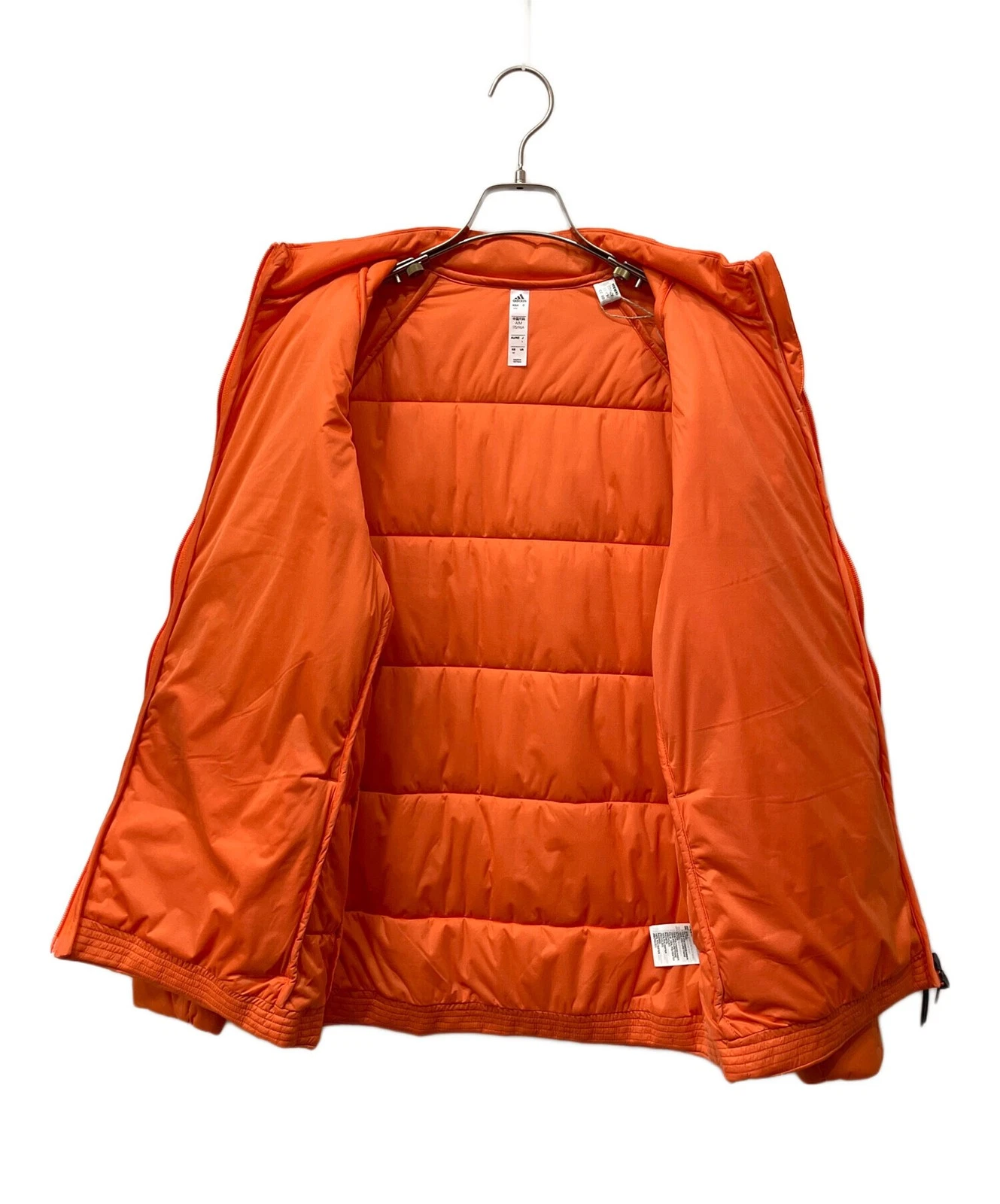 adidas Quilted Jacket Padded Insulated Coat Men's Size L Orange - product detail image 3