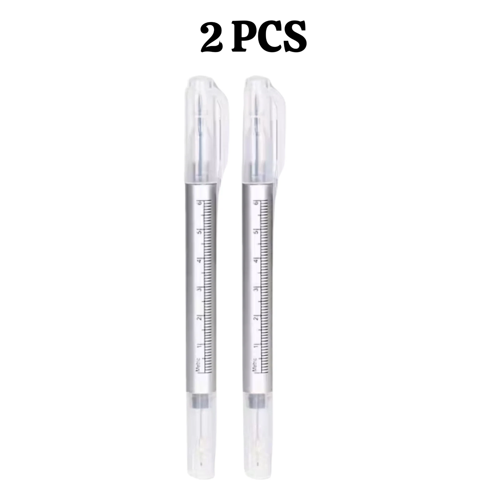 2PCS/5PCS/10PCS Set Skin Marking Pens Dual Tip with Ruler Outline Work Purple image 1