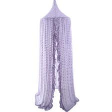 Kids Bed Canopy for Girls, Beige Crib Princess Hanging Children Canopy Tent, Tod