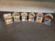 Lot Of 6 Super Cute Little Wooden Bird Houses