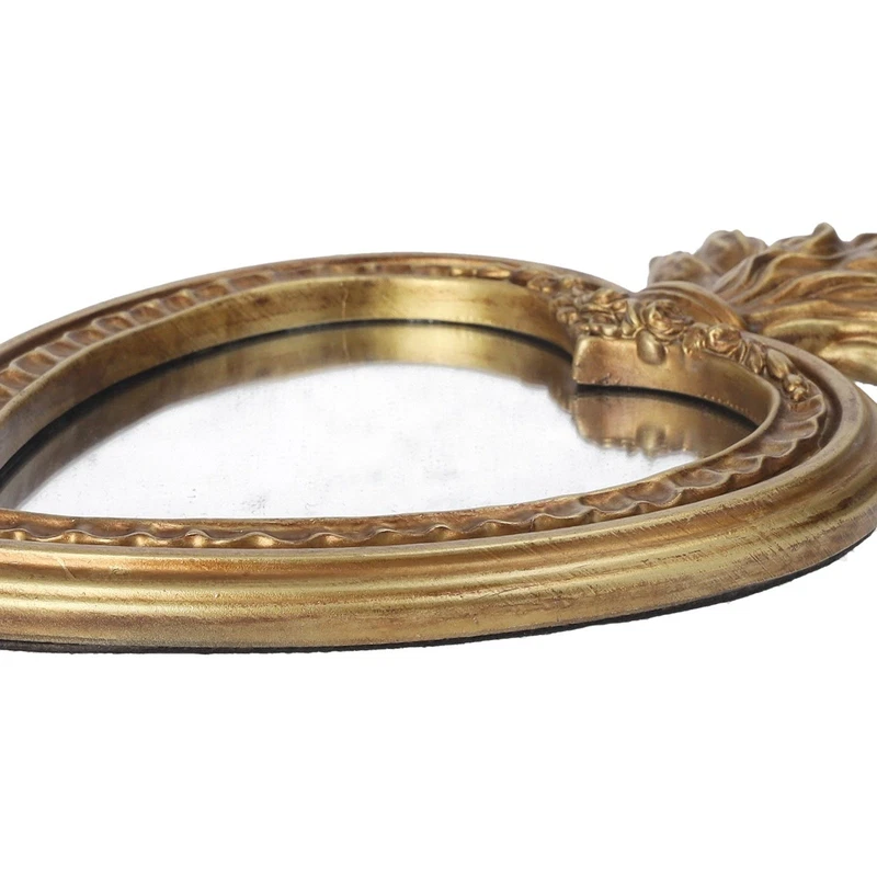 Specchio a Fiamma Oro Decorativo da Parete Cuore Sacro Resina Dorato H 26 cm, fotografia 6 di 9