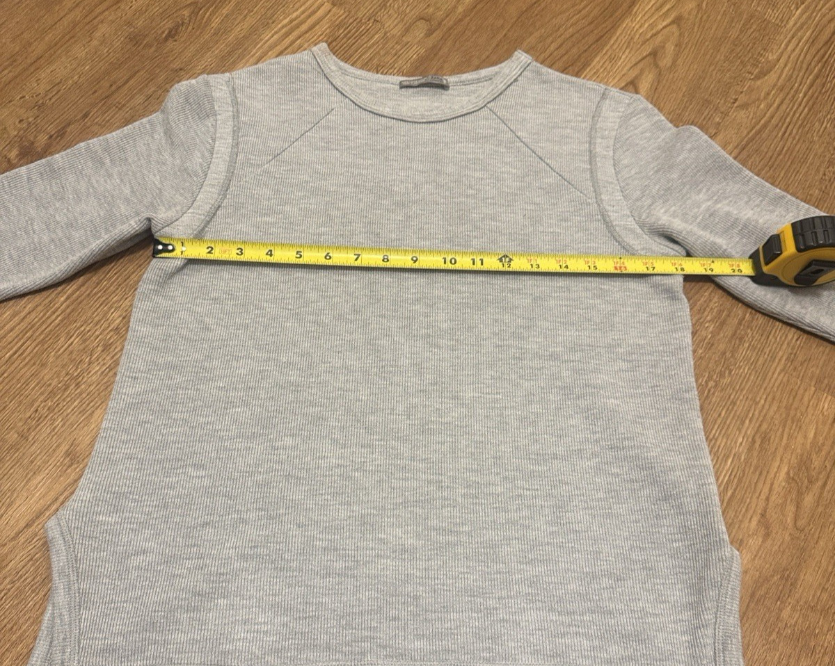 Zara Small Light Gray Ribbed Basic Long Sleeve Sw… - image 4