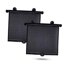 EcoNour Car Side Window Sun Shade 2 Pack  Retractable Roller Sunshade Medium