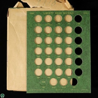 Vintage Pack of Liberty Nickel Coin Boards (9) Whitman 1957(c) No 9110 USA