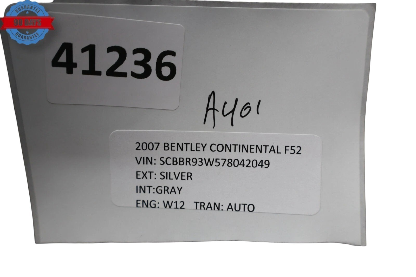 06-13 Bentley Continental Flying Spur Front Interior Rear View Mirror Black OEM