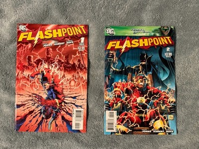 DC Comics Flashpoint #1 & #2 Geoff Johns Kubert Hope Flash Batman Aquaman WW NM