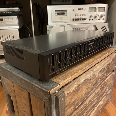 Vintage 1985 Sansui SE-300 7-Band Stereo Graphic Equalizer EQ (Black) - Working