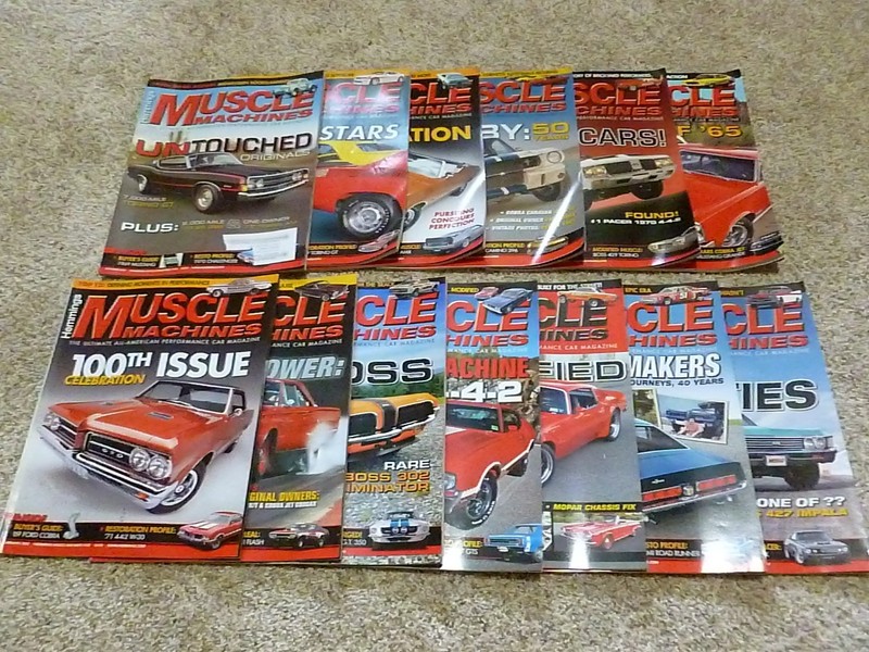 Lot of 13 HEMMINGS MUSCLE MACHINES Magazines 2012 complete year Hot Rod Cars
