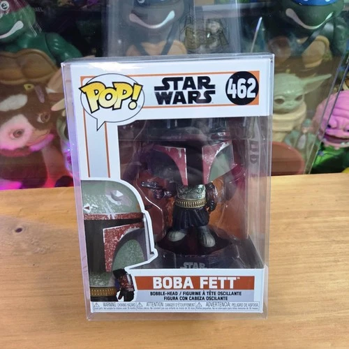Funko Pop Star Wars The Mandalorian Boba Fett #462 with Protector