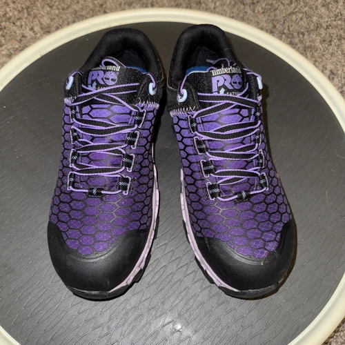 Scarpe da lavoro Timberland Pro punta acciaio donna taglia 6M viola sneakers stringate