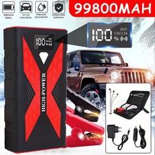 99800MAH AUTO KFZ STARTHILFE JUMP STARTER 12V LADEGERÄT BOOSTER PKW POWER BANK