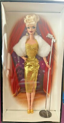 New- Barbie Pin-Up Girls Lady Luck Blonde Doll 2006 Gold Label