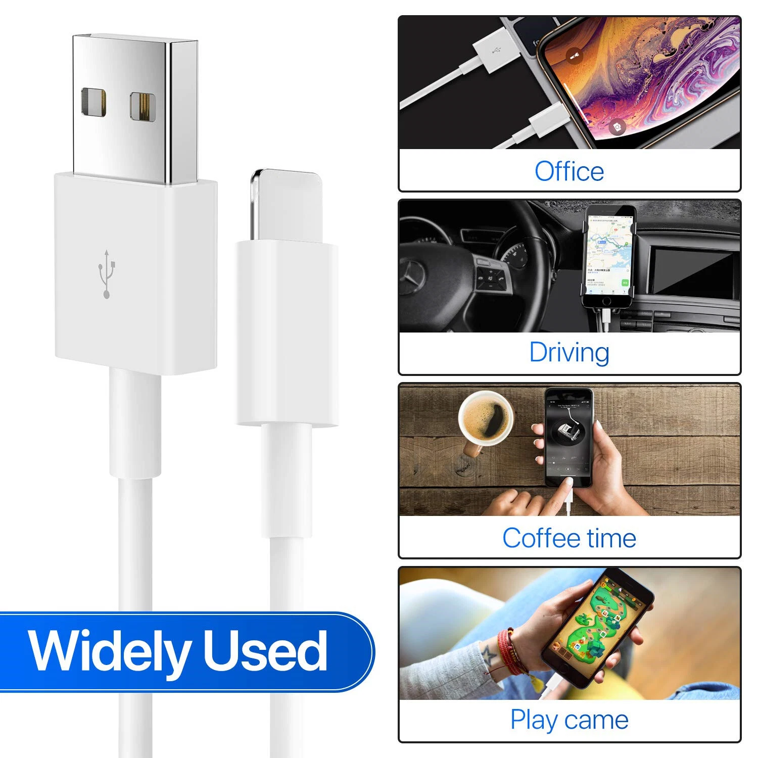 USB Charger Cable Data Cord Wholesale For iPhone 6 7 8 Plus XR X 11 12 13 14 Pro image 10