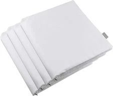 4-Pack 100% Cotton Comfortable Solid Decorative 20x20inch/50x50cm, White 