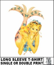 CUTE LITTLE PRETTY MERMAID PIRATE TREASURE SHIP WRECK CARIBBEAN T-SHIRT WS204