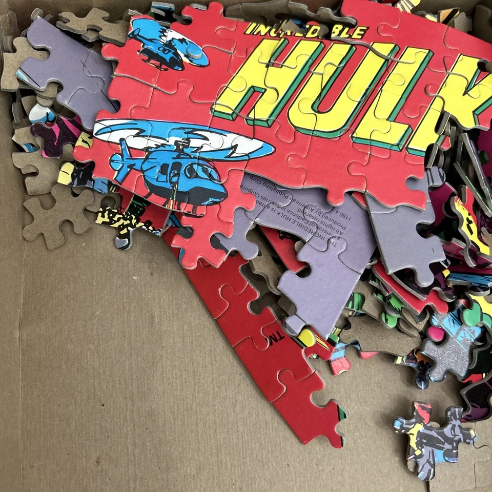 The Incredible Hulk Marvel 1980 300 Piece Jigsaw Puzzle by APC Canadian Vintage - Image 3 of 4