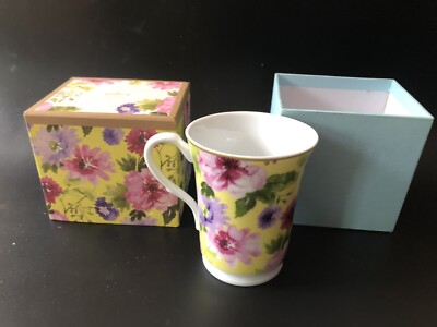 Hallmark - Blumengelb rosa Blumen Tasse Becher - verpackt