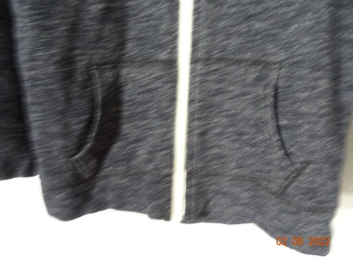 Old Navy Hooded Fleece Jacket Zip Up Black Gray XS 5 - Picture 8 of 10