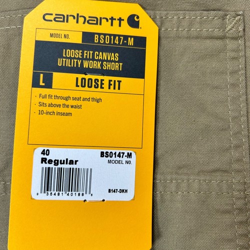 Carhartt Shorts Mens 40 Loose Fit Canvas Utility Work Pockets BS0147-M New - Bild 8 von 12