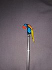 Hand Blown Art Glass Tropical Bird Parrot Swizzle Stick Cozumel 7 inches — photo 4
