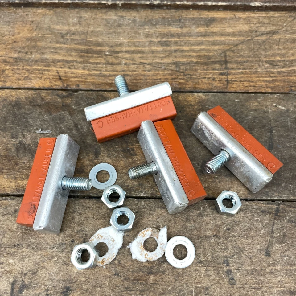 Pastillas de freno Scott Mathauser C de colección NOS zapatos Old School BMX carretera salmón 4 Foto 4 de 4