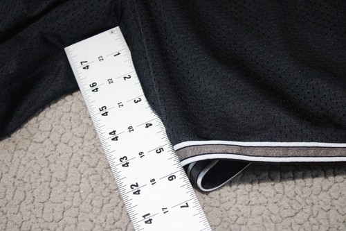 Nike Swoosh Shorts XL 16-18 Black Silver Striped Embroidered Logo Athletic - Picture 11 of 17